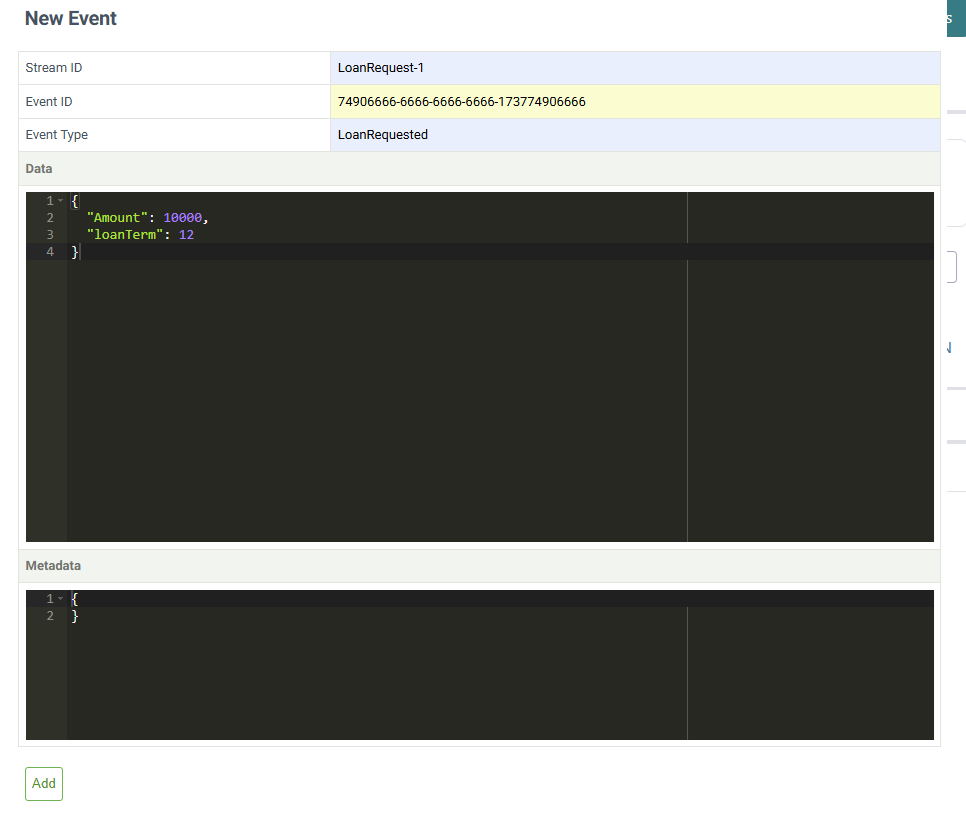 Append events to LoanRequest streams
